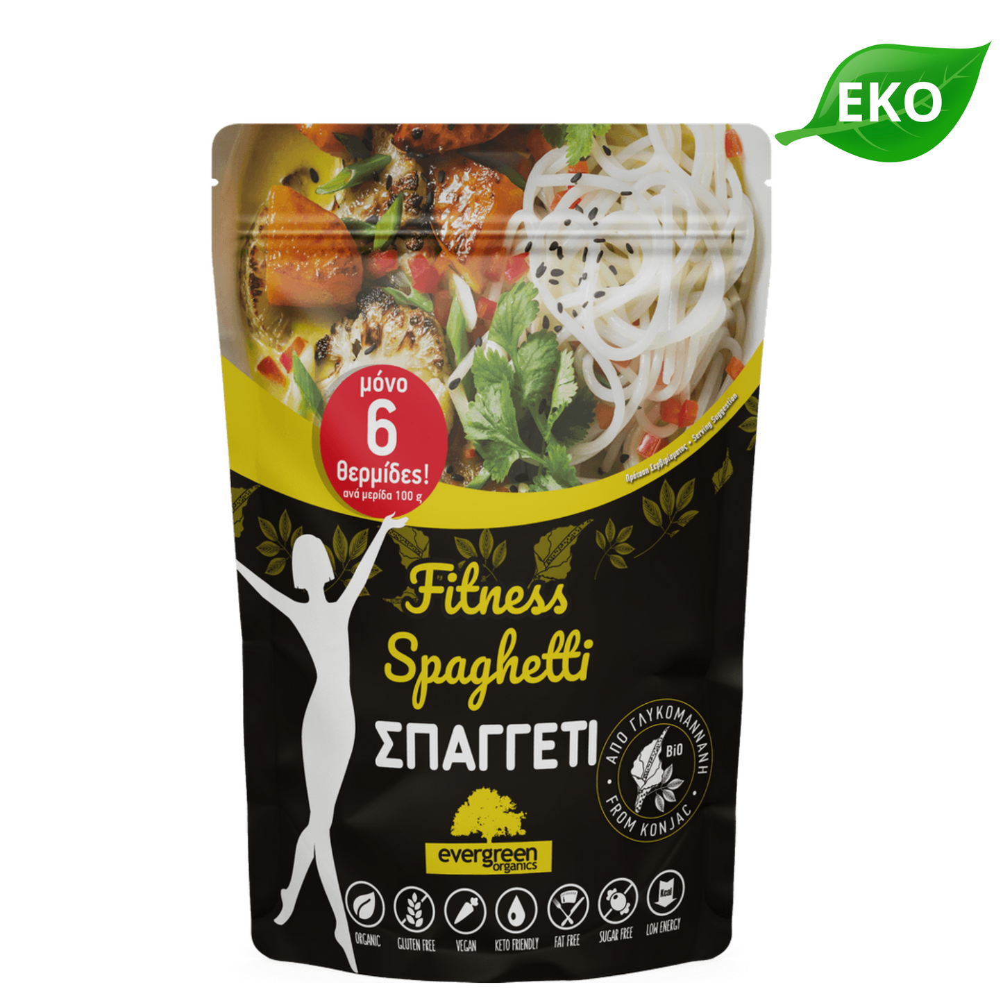 BIOAGROS Fitness Pasta Ekologisk Spaghetti av Konjacmjöl 250 g