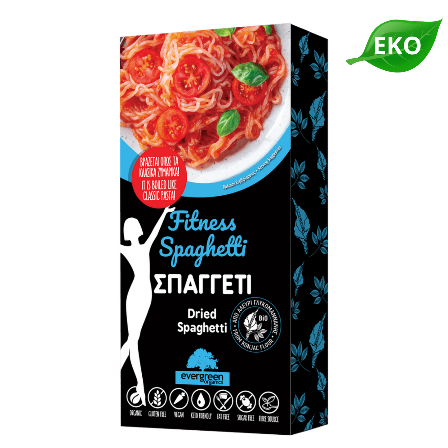BIOAGROS Fitness Pasta Ekologisk Torkad Spaghetti av Konjacmjöl 80 g