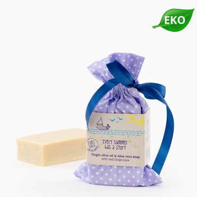 Ekologisk Handgjord Grekisk Olivtvål med Aloe Vera & Grapejuice