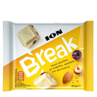 ION Break Vit Choklad med Nötter 85 g