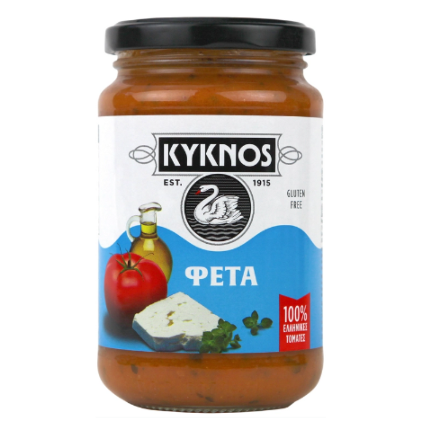KYKNOS Grekisk Tomatsås med Feta & Oregano 350 g
