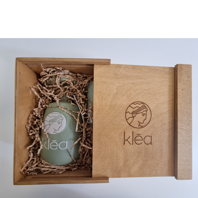 KLEA Grekisk Olivolja Chalkidiki Early Harvest Presentbox i Trä