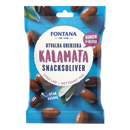 FONTANA Grekiska Snacksoliver Kalamata 70g