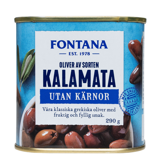 FONTANA Grekiska Kalamata Oliver utan Kärnor 290g