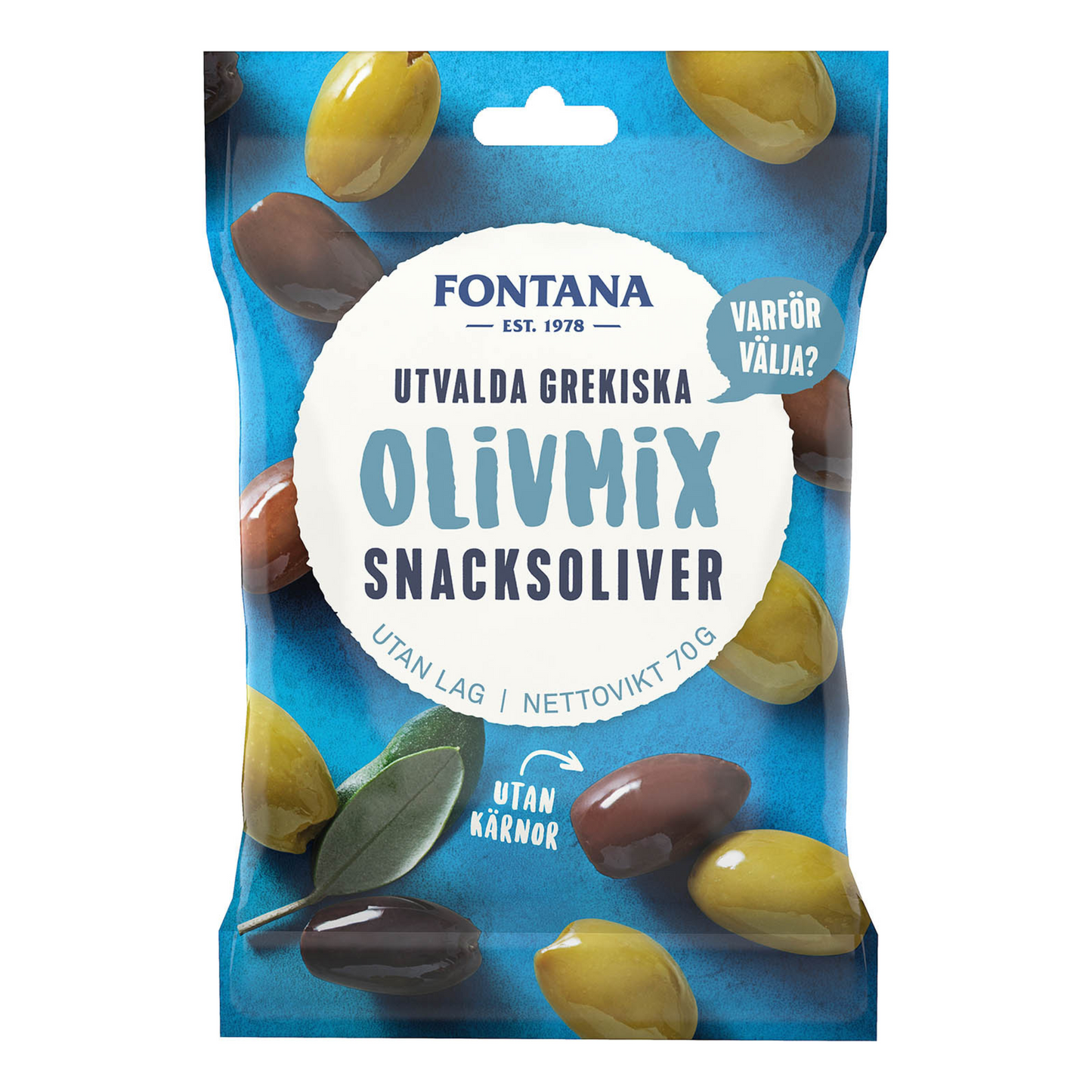 FONTANA Grekiska Snacksoliver Mix 70g